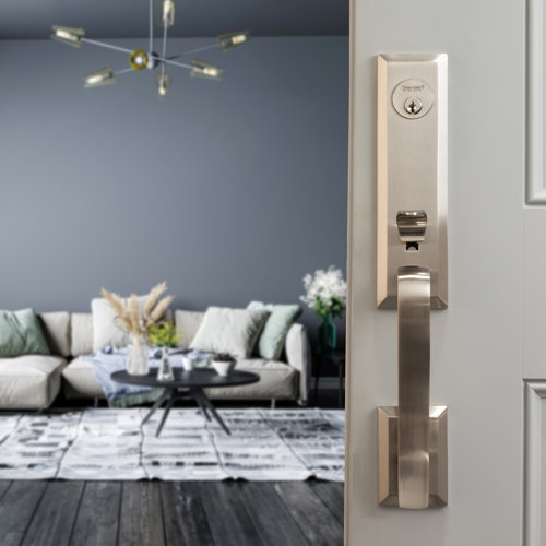 Bravura Hardware Handleset with Single Cylinder Deadbolt and Door Lever